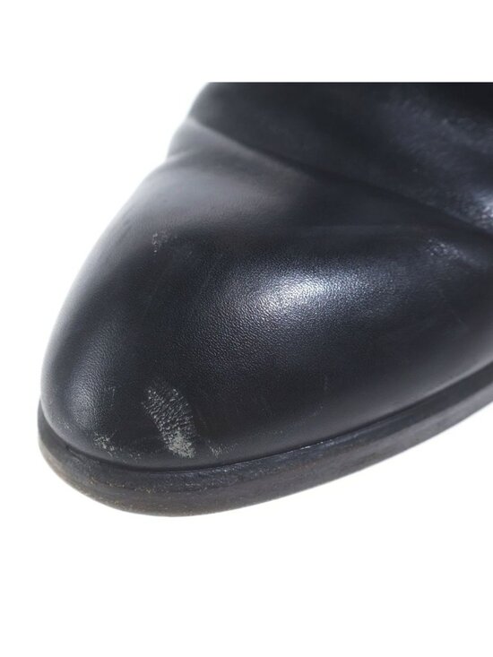 Louis Vuitton Side Gore Ankle Boots Epi Leather Black 7